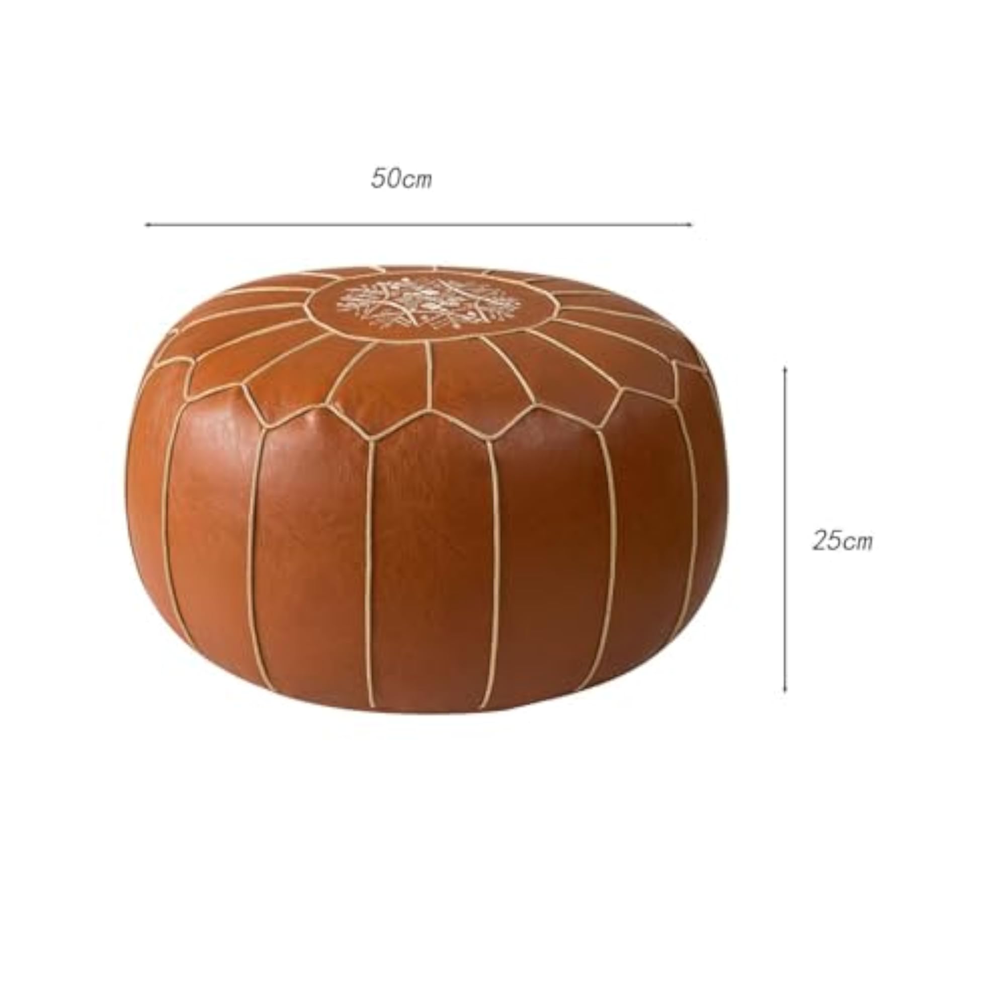 Unstuffed Pouf Cover Foot Rest Cover, Large Boho Room Decoration A