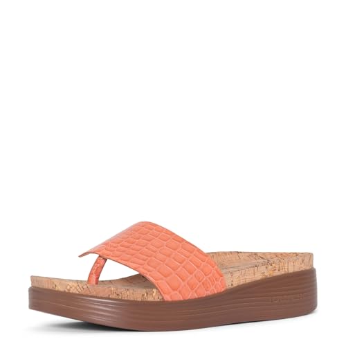 Donald Pliner Women's Fifi Sandals, Size 8 in Coral Crocco