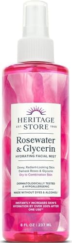 HERITAGE STORE Rosewater & Glycerin Facial Mist, 8 fl oz