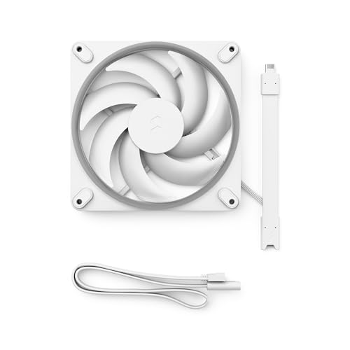 Image of Fractal Design Momentum 14 RGB - Silent PC Case Fan-140 mm - ARGB Gen 2-20 LEDs-Liquid Crystal Polymer LCP Blades-FDB Fluid Dynamic Bearing-Cooling Performance-Powerful Airflow-Quiet Operation-White