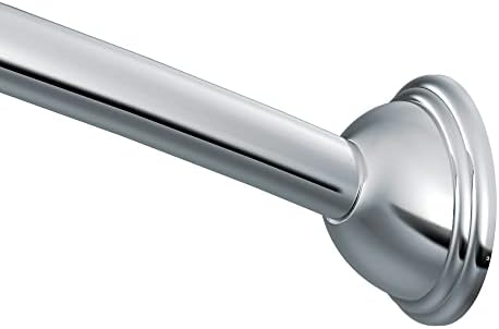 Moen CSR2160CH 54-Inch to 72-Inch Adjustable Length Fixed Mount Single Curved Shower Rod, Chrome