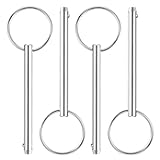 QUARKZMAN 4Stk 6mmx60mm Schnellspannstifte 316 Edelstahl Marinezubehör Für Marine Bergsitze Schiffausrüstung Schiffbau Silber
