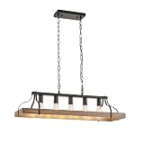 Mermiviok 5-Light Walnut Pot Rack