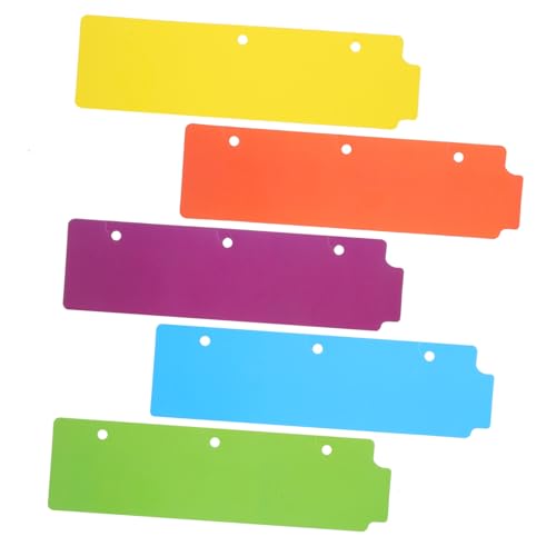 NUOLUX 5個 活??用カラフルタブ 素材仕切りで使いやすく書類整理に ノート 手帳対応 日常オフィス家用