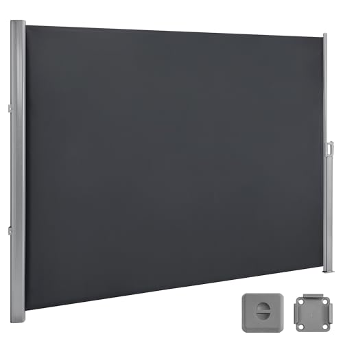 MCombo-138x-78-Patio-Retractable-Side-Awning-Fully-Assembled-Waterproof-Sunshade-Privacy-Screen-for-Garden-Balcony-and-Pools-4744-78x138-Dark-Grey MCombo 138x 78 Patio Retractable Side Awning Fully Assembled Waterproof Sunshade Privacy Screen for Garden Balcony and Pools 4744 78×138 Dark Grey