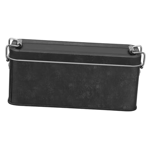 BRIGHTFUFU Metal Tin Box Secure Lid Rectangular Iron Storage for Candy Cookies Snacks Holiday Tins Boys and Girls Keepsake