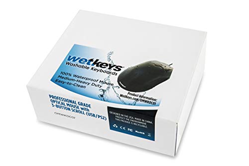 Wetkeys Professional-Grade Ergonomic Optical Waterproof Mouse With 3-Button Scroll (Usb/Ps2) (Black) | Omwk0C01-Bk #TOP4