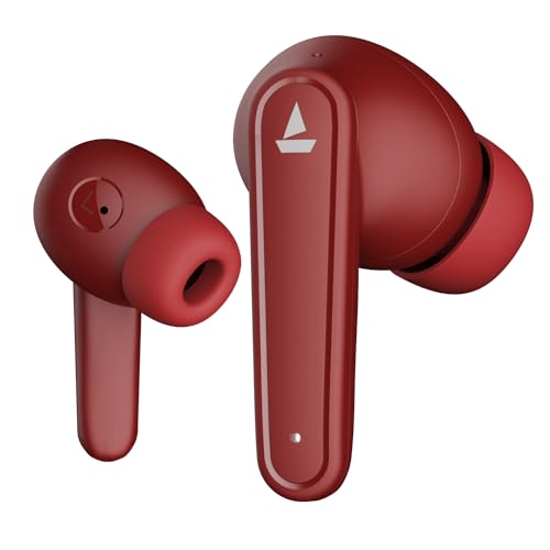 Image of Boat Airdopes 115 in Ear TWS Earbuds with ENx & Beast Mode, Upto 24 Hrs Playback and ASAP Charge(Raging Red)