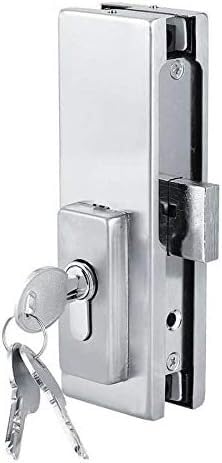 Serrure antivol pour porte en verre pivotante sans perçage acier inoxydable