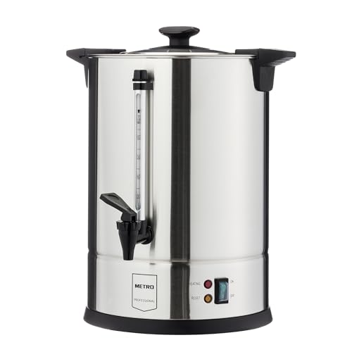 METRO Professional Kaffeemaschine GCM4011 10.5 Liter 70 Tassen 1650 W mit Filter Warmhaltefunktion Überhitzungsschutz Füllstandsanzeige Kühle Außenwand Deckelverschluss silber