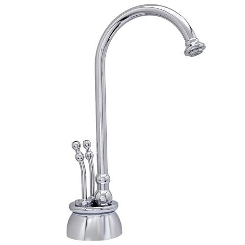 Image of Westbrass DT1F262-26 Docalorah 10 inch 2-Handle Hot and Cold Water Dispenser Faucet with Digital Tank and Filter, Polished Chrome