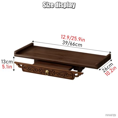Mesa de altar de pared de 66 cm para proteger y elevar sus figuras budistas 2