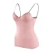 RRMuAzgs Womens Tank Tops with Built in Padded Bra Sexy Spaghetti Strap Summer Fashion Camisole Tops Sleeveless Pajama Tanks Pink L