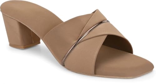 Image of Nowry Women's Chunky Block Heels | Women Comfortable Heel Fashion Sandals for Everyday, Party, Office, Wear