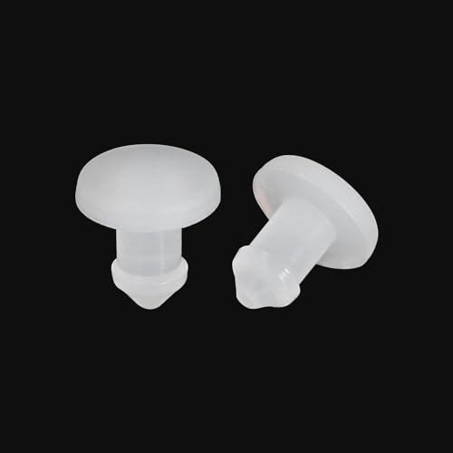 Image of MECCANIXITY Silicone Snap in Locking Hole Plugs Rubber Panel Seal Cover Flush Type Panel Round for Kitchen Rubber Bulkheads Waterproof Sealing Plugs 2.5mm /0.1 Inch Dia Transparent,Pack of 30