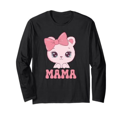Carino mamma cane fiocco coquette compleanno mamma donna festa della mamma Maglia a Manica