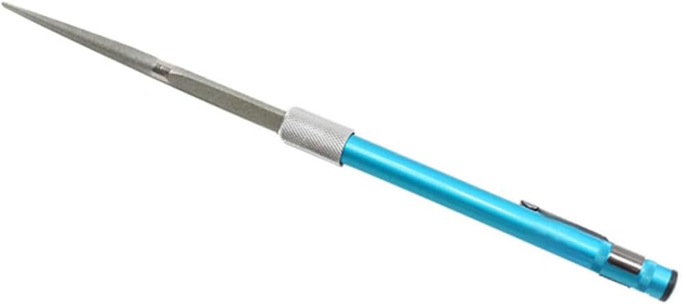 Portable Pocket Pen Sharpener Diamond Tool for Kitchen Restaurant Garage | Clip for Carrying, Flat Pen Shape, Blue Finish, Sharpening Outdoor Tools and Ceramic Items