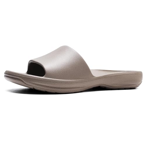 VIVASUN Womens Arch Support Waterproof Slip On EVA Slides Brown 7.5-8