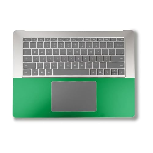 Image of Laptop Skin Compatible with Surface Laptop 7 15 inch (2024) - Solid Green - Premium 3M Vinyl Protective Wrap Decal Cover - Easy to Apply | Crafted in The USA by MightySkins