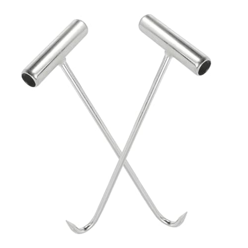 NAMOARLY 2pcs Manhole Lifter Manhole Lifting Tool Silver Manhole Lifting Tools Manhole Lifting Gadget Galvanized Iron