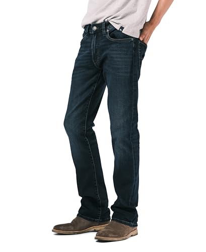 Stop Wasting Money on Pants That Don't Fit! 11 Best Jeans for Men with Larger Builds and Bellies Over 50 11 Buffalo David Bitton mens Slim Boot King Jeans, Crinkled and Sanded, 36W x 34L US