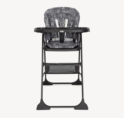 Image of Joie Mimzy Snacker High Chair for Baby-Feeding Chair with A One-Hand Fold, 3-Position Seat Recline & 5-Point Harness System (6 Months to 15 Kg), Alphabet ABC