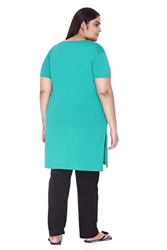Image of In Love Women's Plus Size Graphic Printed Cotton Night Suit Set Short Sleeve