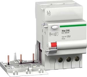 PBT Dit 50 21 bloc différentiel Vigi C60 3 pôles 30 mA instantaneo AC