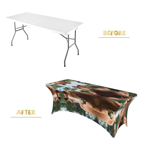 Nappe de table extensible chevaux pour protéger et décorer vos banquets