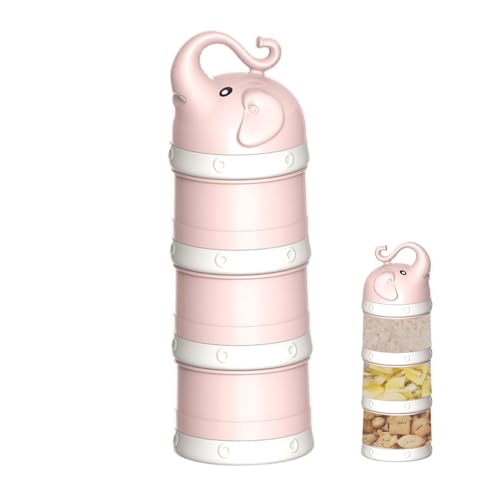 Dispensador de leche en polvo de 3 capas, dosificador de leche en polvo de fórmula, recipiente apilable de leche en polvo caja de fórmula infantil, caja de leche portátil caja de leche en polvo para