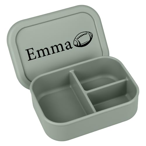 Personalisierte Brotdose Kinder mit Namen, Silikon Bento Box mit...