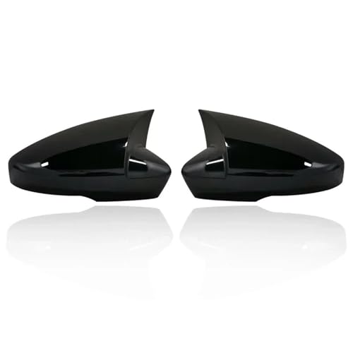 Coque de rétroviseur pour VW T-ROC 2017-2019 en plastique ABS noir brillant