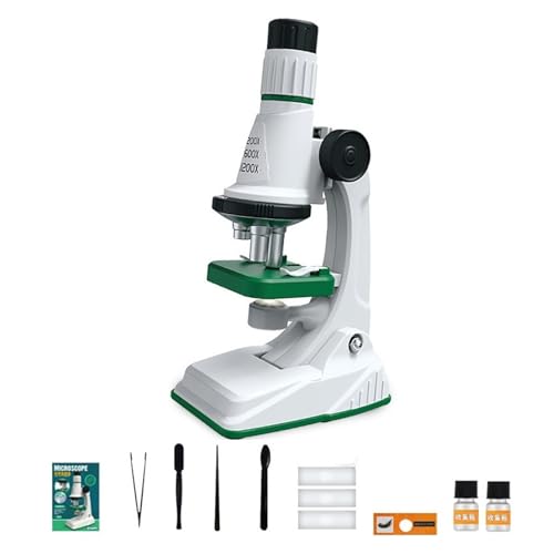 Kit microscopio con luce LED ingrandimento 200x 600x 1200x tascabile per apprendimento STEM a casa e scuola H