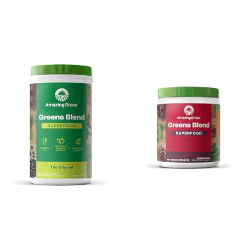 Amazing Grass Greens Blend Superfood: Super Greens Powder Smoothie Mix & Greens Blend Superfood: Super Greens Powder Smoothie Mix