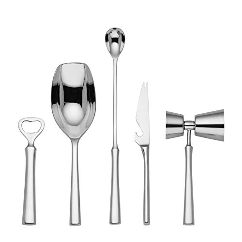 Kate Spade New York Malmo 5 Piece Barware Set, Sterling Silver