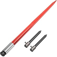 Happybuy 49" Hay Bale Spear, 3000 lbs Capacity, Square Bale Spike with Nut & Sleeve, Heavy Duty Steel, Red Coated for Tractors, Loaders, and Agricultural Use