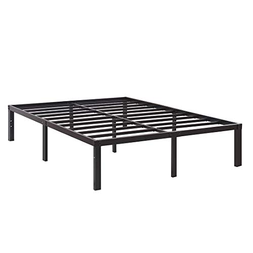 16" Tall Premium Heavy Duty Metal Platform Bed Frame with Extra-Strong Support