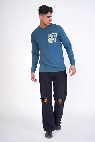 Image of Royaltail Men's Cotton Regular Fit Full Sleeves Pullover Printed Sweatshirts