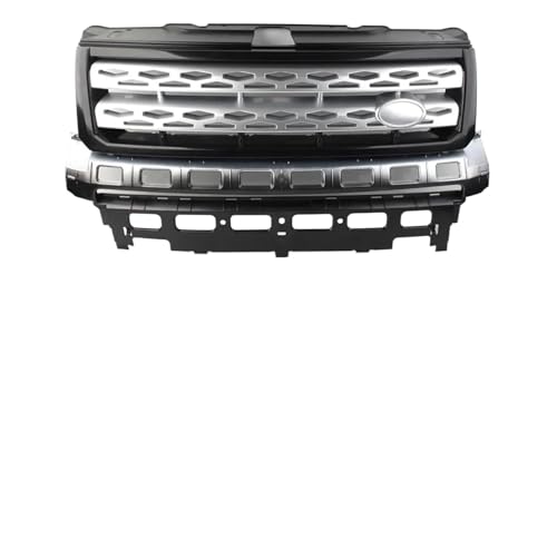 Reemplazo de Parrilla Delantera Parrilla de Parachoques Delantero para Land para Rover para Freelander 2 LR2 (2010-2016). Accesorios y repuestos(Black Black Silver)
