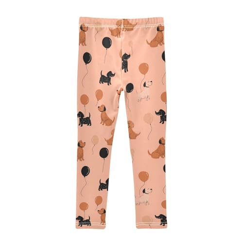 Cartoon Dog Balloon Girls Leggings Ultra Soft Compression Yoga Gym Pants for Kids 4-10T2