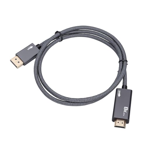 Cable DP a HDMI para Monitor de Juegos Adaptador DisplayPort 1.4 a HDMI 2.1 8K de 1 Metro 7