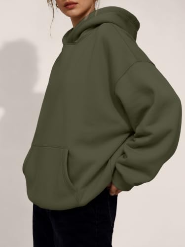 Image of Trendy Queen Women Oversized Hoodies Fall Outfits | Gentle Skin Feel, Aesthetic Drop Shoulder, Large Kangaroo Pocket, Seamless Daily Outfit Match