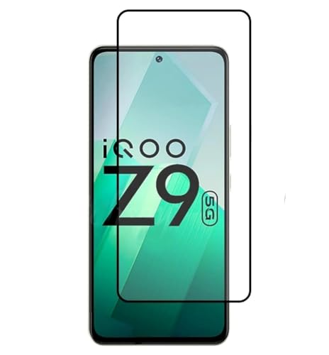 Image of DD SON Tempered Glass Screen Protector Compatible for IQOO Z9 5G (11D) with Edge to Edge Coverage and Easy Installation kit,Black