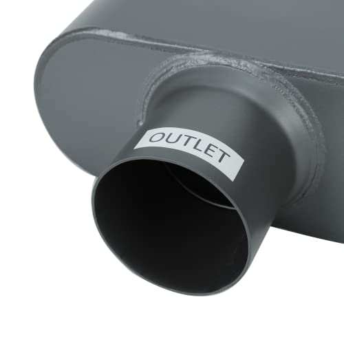 Image of Pair of Single Chamber Performance Race Muffler 3 inch Center /Center Universal Steel Muffler (3 Inch)