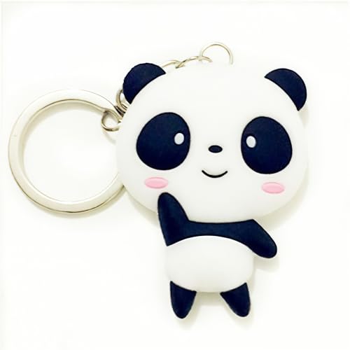 Reizteko Panda Keychain, Cute Silicone Bag Charm for Backpacks and Purses