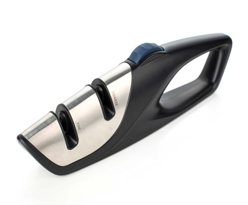 Arcos Afilador de Cuchillos Multiángulo Ajustable, 4 Ángulos, Doble Ranura, Base Antideslizante, Diseño Ergonómico, Preciso y Seguro para Uso Doméstico y Profesional