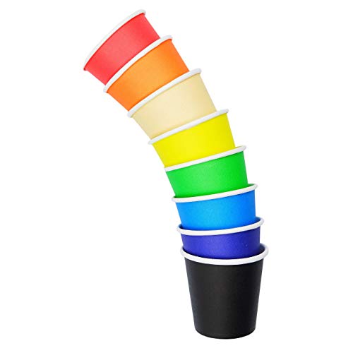 1600/400/50 Mini vasos de papel 75 ml reciclables desechables biodegradables compostables Premium Quality Agua Café Cálido Leche Espresso Maquinilla Corto Largas Tazas (Verde, 50)