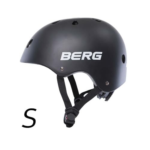 Berg Unisex-Youth Fahrradhelm Größe S (48 – 52 cm), Black, Small