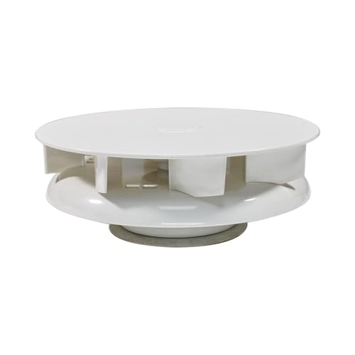 YUCKMZ Petit Ventilateur Bas Profil Rotatif Aération Toit Compatible avec Fourgon Caravane de Bus Van Blanc