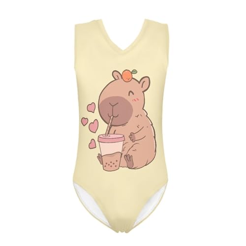 Image of KEIAHUAN Gymnastics Leotards for Girls Sleeveless Bodysuit Dance Leotards Performance Costume